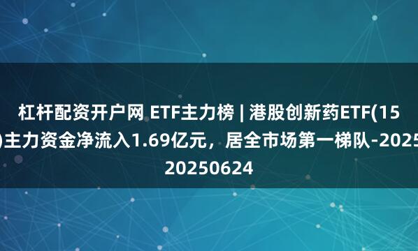 杠杆配资开户网 ETF主力榜 | 港股创新药ETF(159567)主力资金净流入1.69亿元，居全市场第一梯队-20250624