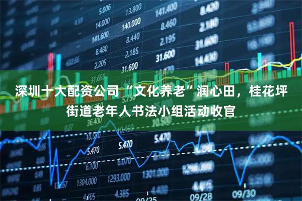 深圳十大配资公司 “文化养老”润心田,桂花坪街道老年人书法小组活动收官